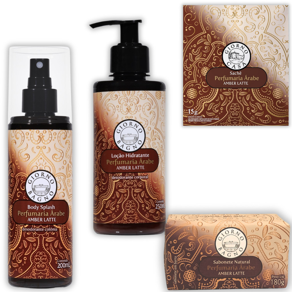 Kit Giorno Bagno - Perfumaria Árabe - Amber Latte