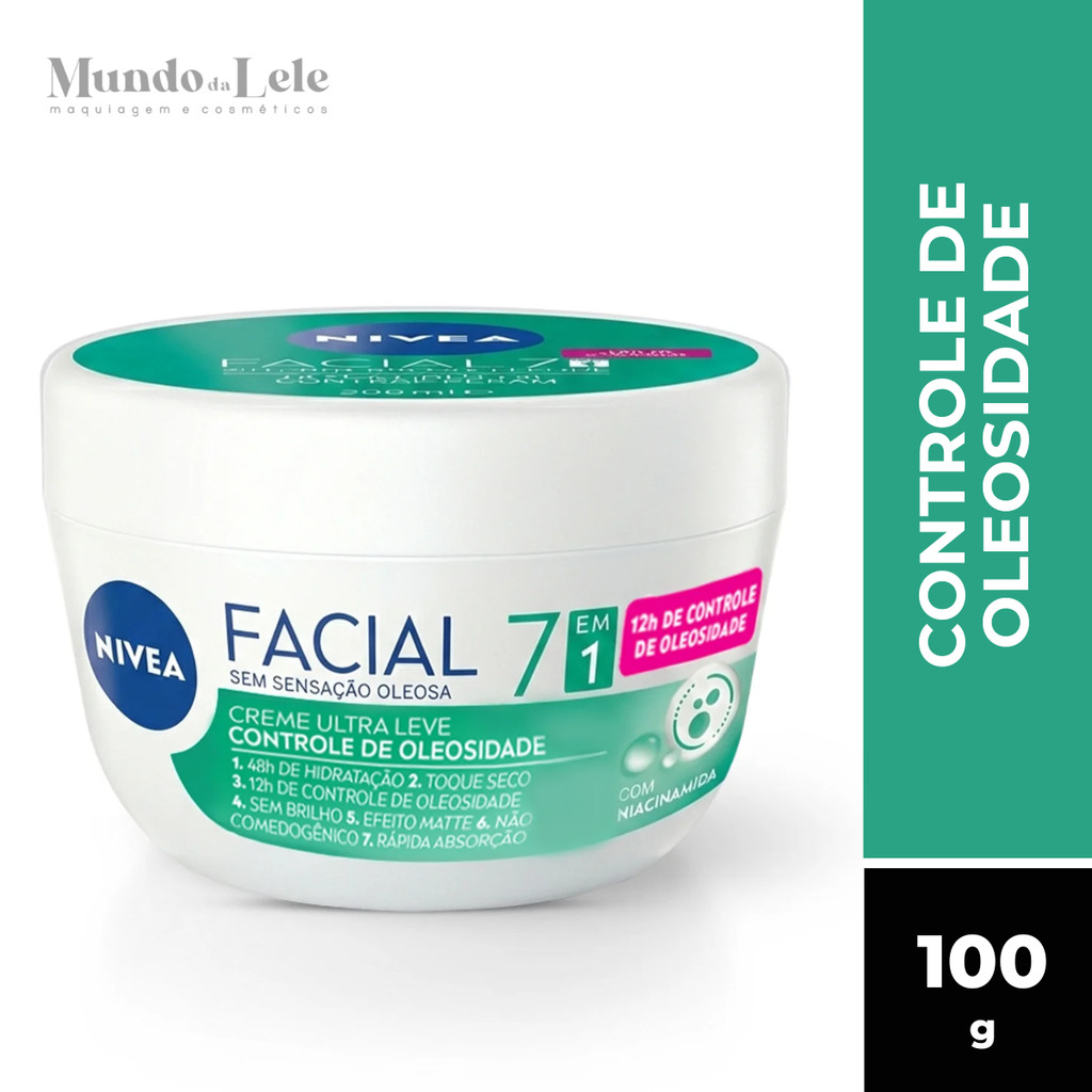 CREME FACIAL NIVEA ULTRA LEVE 7 EM 1 CONTROLE DE OLEOSIDADE 100G