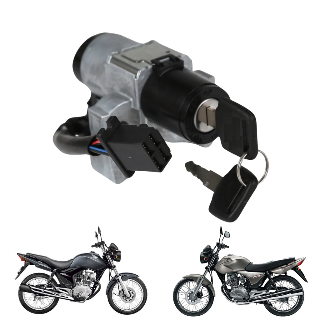 Chave De Ignicao Contato Original Moto Honda Cg 150 Titan Fan Mix Cargo 2009 A 2013 Miolo Spec Com 2 Chaves