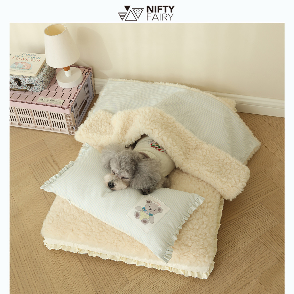 Tapete de lã quente para animais de estimação Minan [cama para animais de estimação] removível lavável à prova d'água en