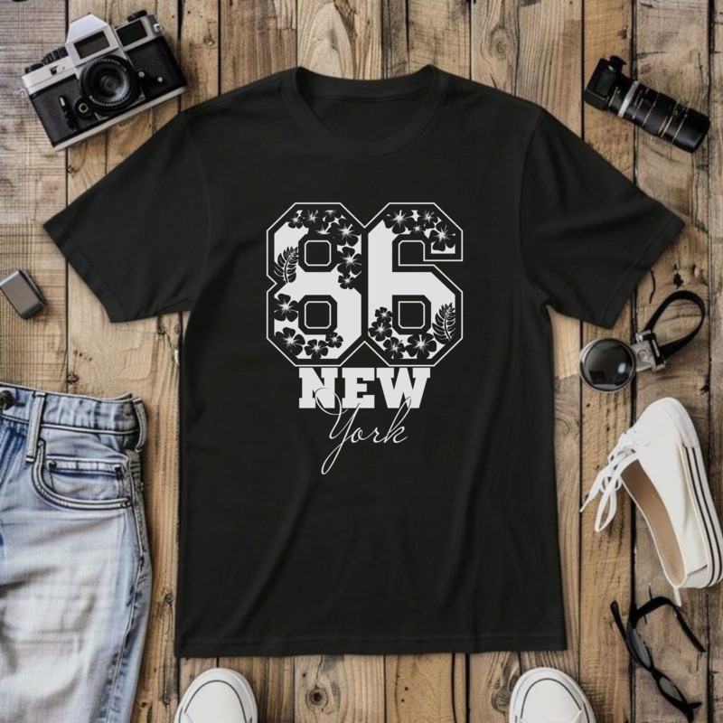 Camiseta Masculina e Feminina Algodão 86 New York Estampada NY Estados Unidos Streetwear Super Lançamento com Oferta