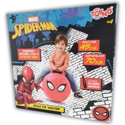 BOLA DE SENTAR HOMEM ARANHA TOYNG MARVEL SPIDER MAN BRINQUEDOS SPIDEY INFLÁVEL 45cm MENINO PULA