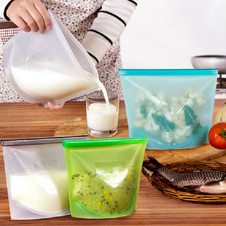 Sacos de silicone a vácuo de para conservação de alimentos, auto-selantes, para porcionamento, armazename
