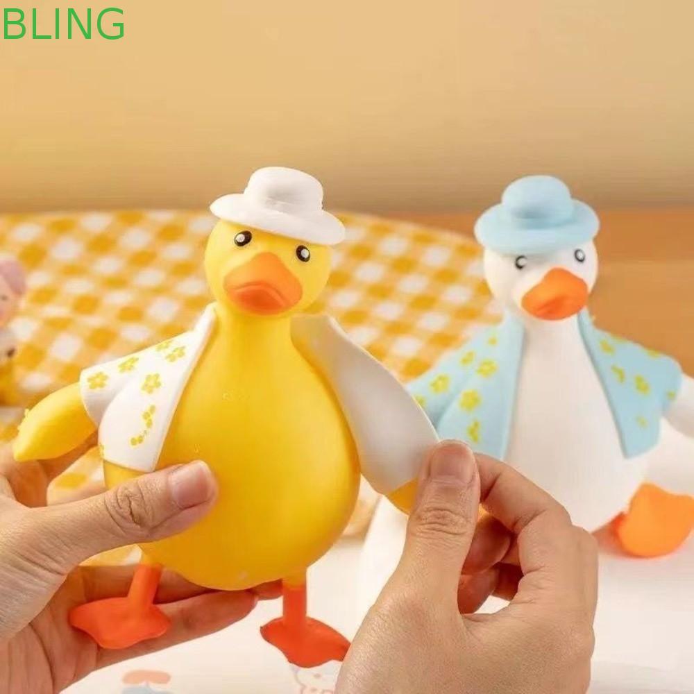 Brinquedos De Apertar Em Forma De Pato BLING , Brinquedo Sensorial De Ascensão Lenta Animal De Descompressão De Desenho