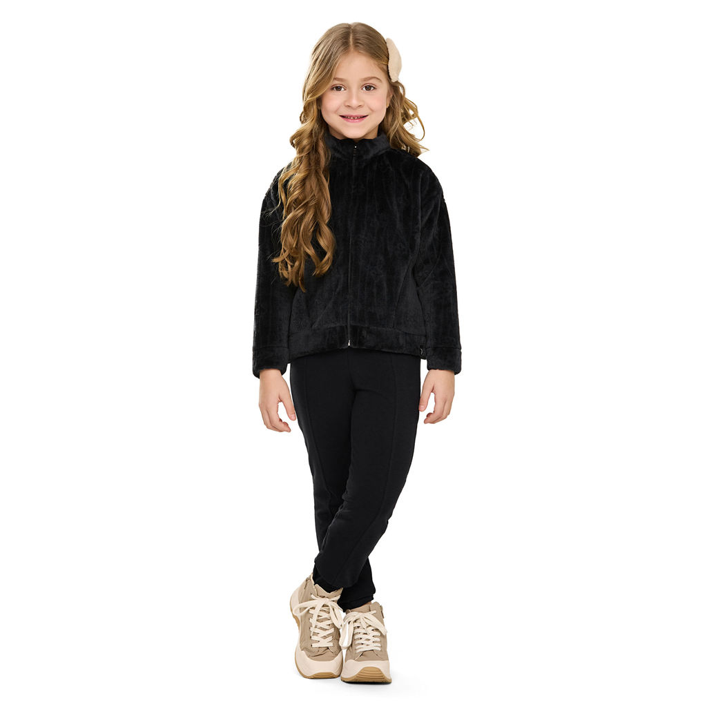 Conjunto Longo Infantil Menina Peluciado Elian Preto