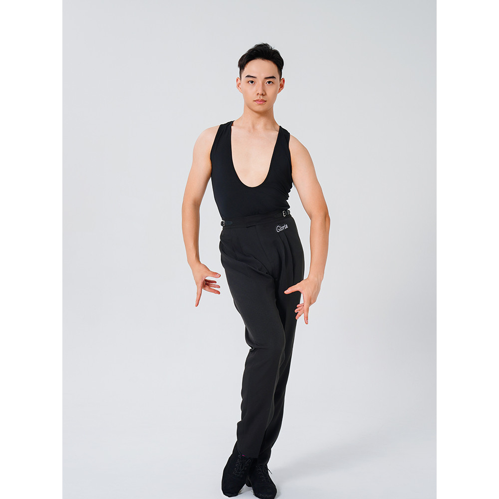 Goria roupas de dança masculinas roupas de dança latina novo estilo roupas de treinamento sem mangas colete com decote e