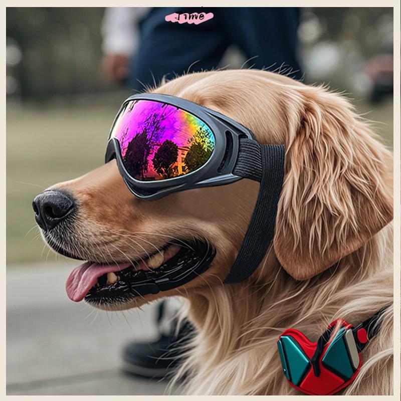 Time Dog Goggles Médio Grande Raça Cão Óculos De Sol Alças Ajustáveis Proteção UV Para Cachorro Filhote De Equitação Ao 