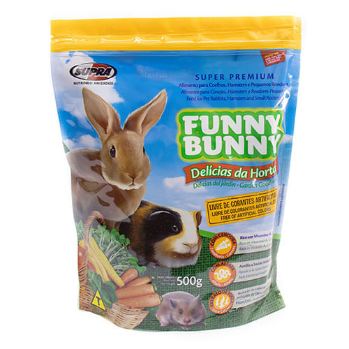 Alimento Supra Funny Bunny Delícias da Horta para Roedores - 500g