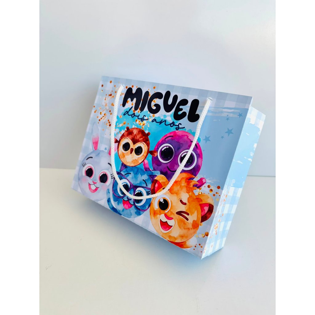 Sacolinha Personalizada Tema Bolofofos Lembrancinha Festa Infantil Bolofofos