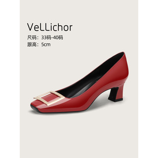 2026 Novo estilo sapatos de fivela quadrada feminino salto médio francês Retro boca rasa dedo do pé quadrado salto gross