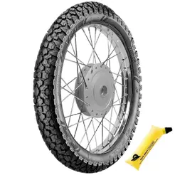 Kit Pneu Vipal Original TR200 60/100-17 33L TT e Graxa Brinde Biz 100 110 125 Pop 100 110 Jet 50 125 Phoenix 920736