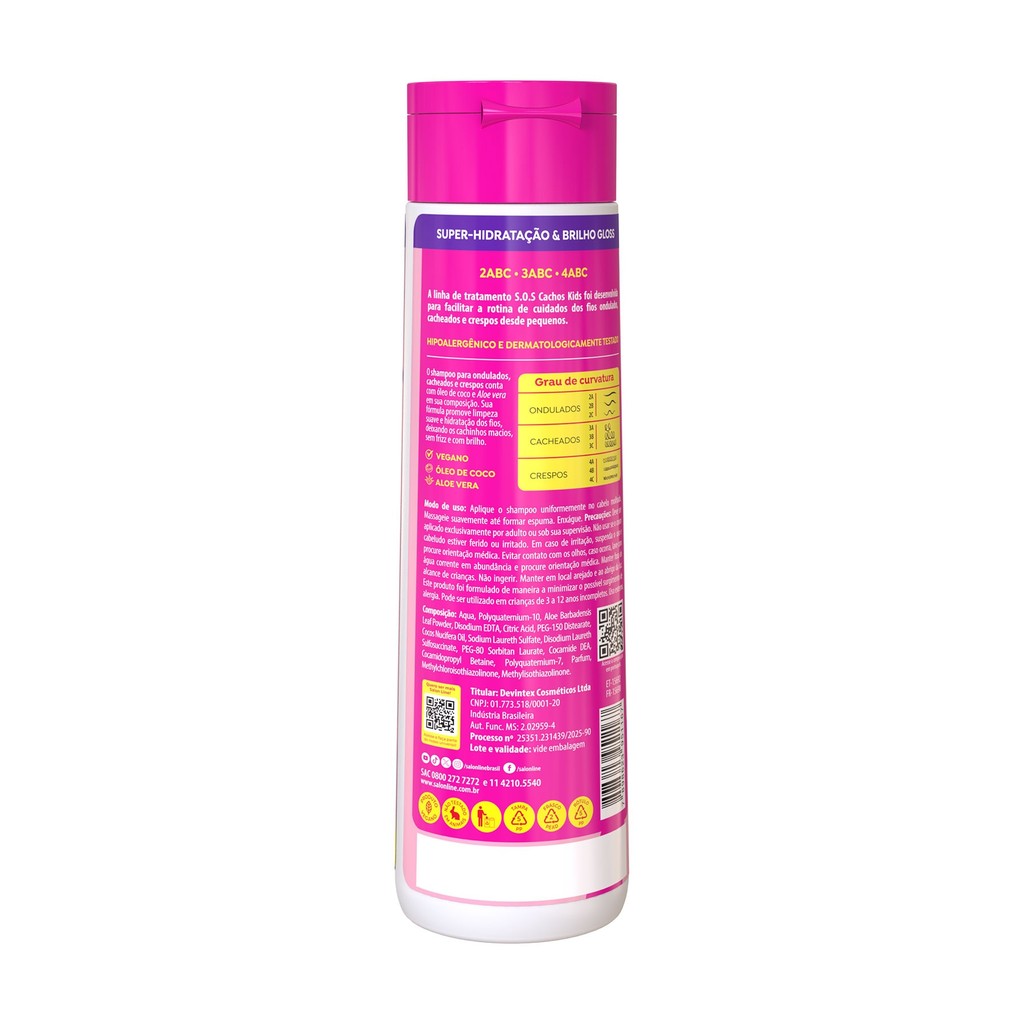 Shampoo SOS Cachos Kids Hidratação Salon Line 300ml · foto 2