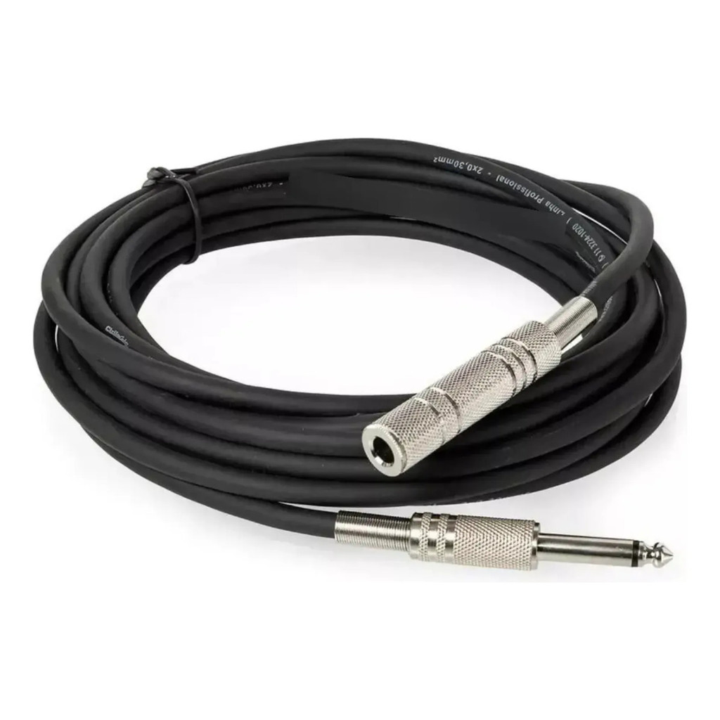 Cabo Extensor P10 Fêmea P10 Macho 3 Metros Profissional