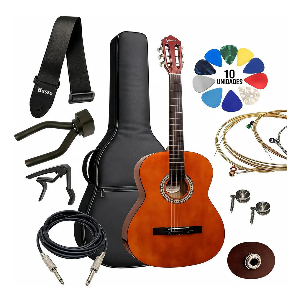 Violão Estudante Eletroacústico Giannini S-14 Natural Natura