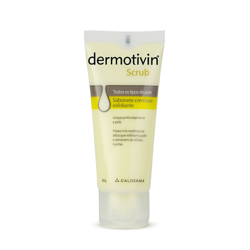 Dermotivin Scrub Sabonete Esfoliante Cremoso para Todos os Tipos de Pele 60g