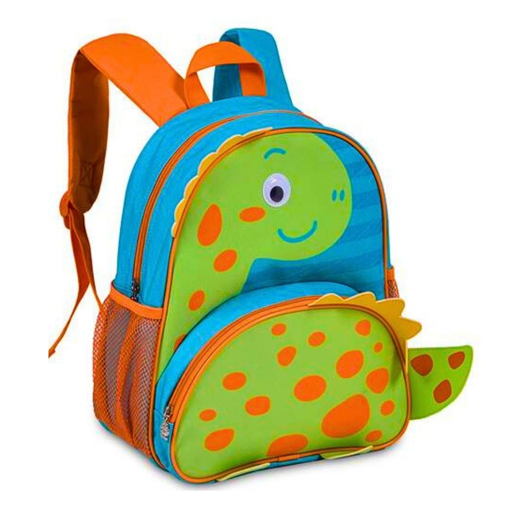 Mochila de Costas Infantil Masculina Dinossauro Pets - Clio Style VERDE