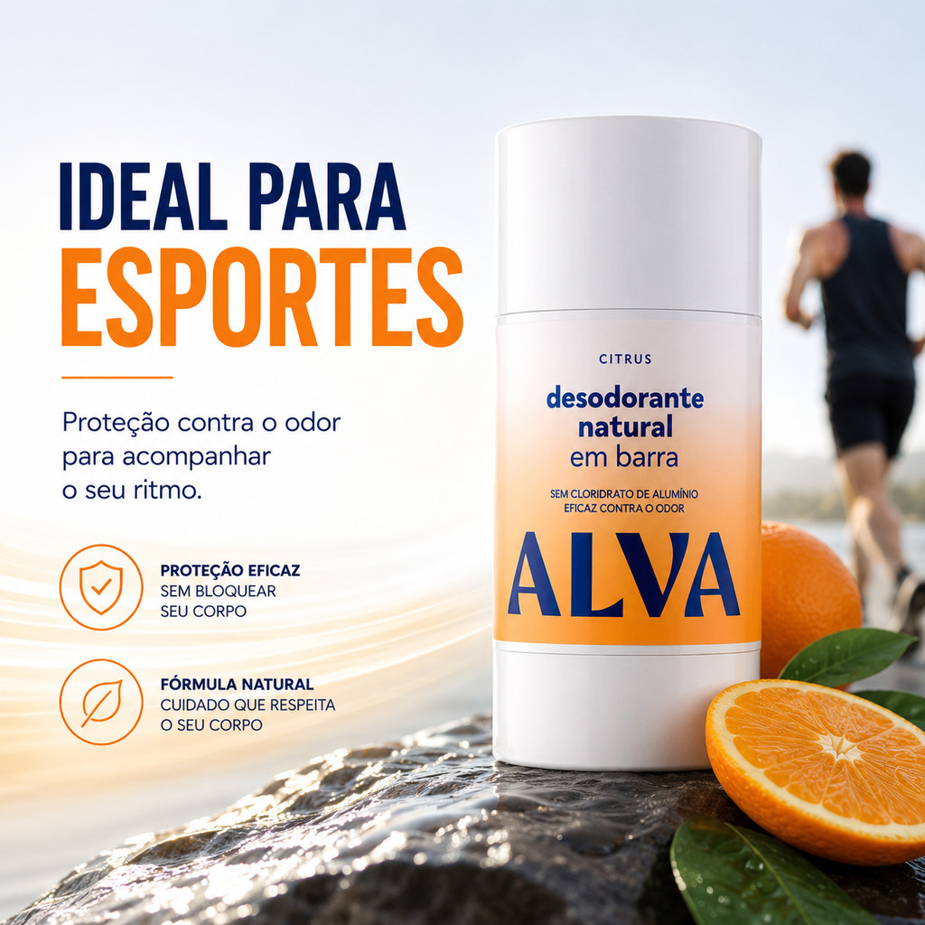 Desodorante Natural Clareador Alva 55g Barra — imagem 2 de 2