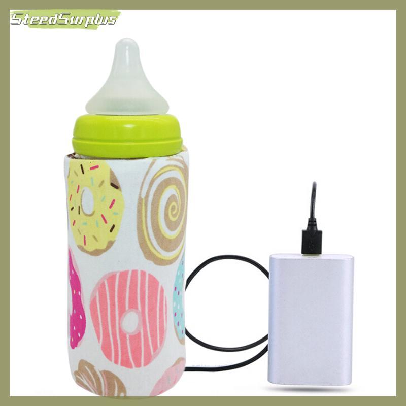 SS Aquecedor De Garrafas Portátil Viagem Bebê Crianças Leite Água Capa USB Bolsa Macia BR