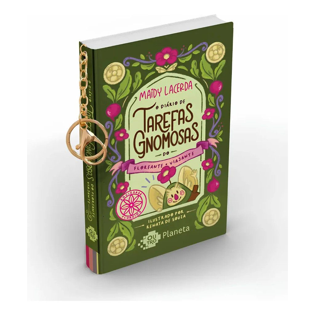 O Diário De Tarefas Gnomosas Do Floreante Viajante: Livro De Bolso Com Chaveiro