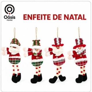 Kit Vila do Bom Velhinho com 4 Personagens Papai Noel Premium em Tecido para Decoração Natalina – OIH-9225