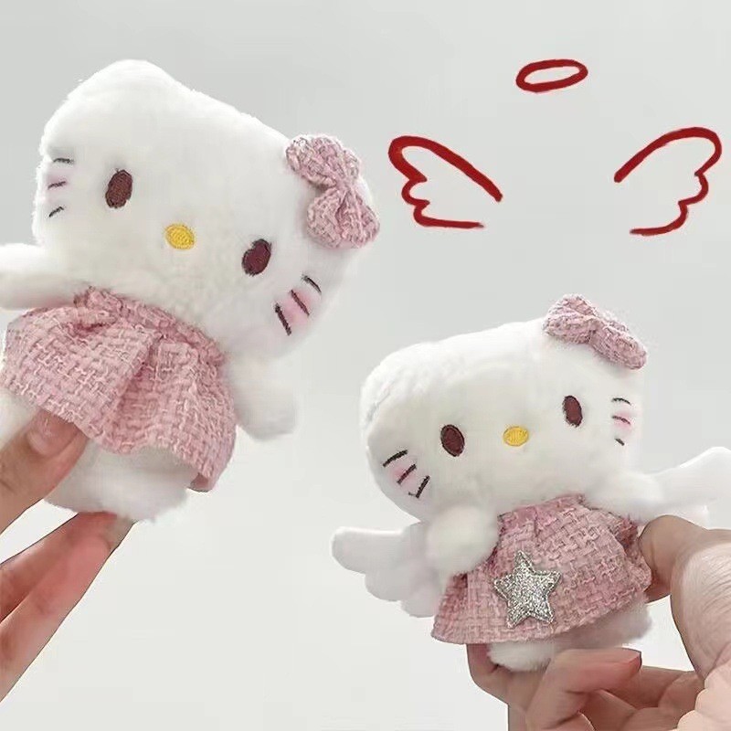 Pingente de Gato Angel KT, Sensação da Internet, para Bolsas de Meninas, Brinquedo de Pelúcia, Boneca Fofa, Pequeno Ping