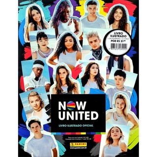 Livro (Álbum) Ilustrado Oficial Now United + 24 Figurinhas + 6 Cards (Novo, Lacrado)