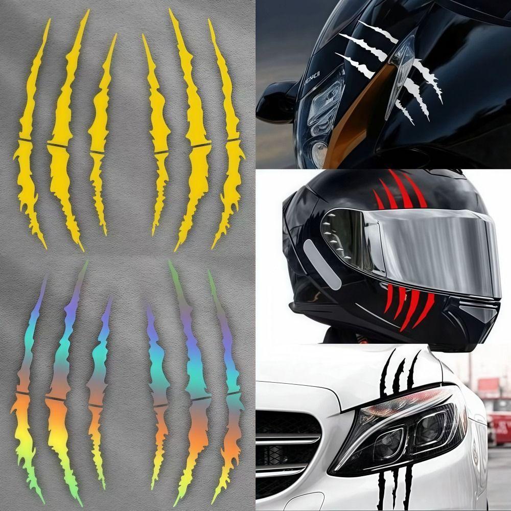 Adesivos De Motocicleta GODNESSFO , Capacete De Vinil Para Cobrir Arranhões Carro Com Garra De Demônio DIY