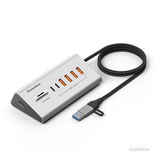 Lanshuo usb docking station 10 em 1 hub hub docking station 10Gbps divisor telefone móvel Tablet carregamento