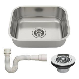 Cuba Embutir Tramontina Inox Escovado Pia Cozinha Gourmet 40x34 Sifão Válvula