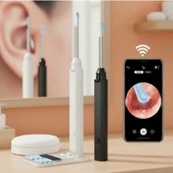 Colher de Ouvido com Otoscópio 1080P, Ferramenta de Remoção de Cera Auricular com Câmera para iOS e Android