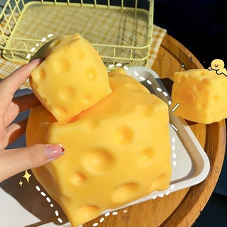BIG Cheese Squishy Fidget Toy Soft Squeeze Stress Relief Ball Brinquedo De Descompressão De Comida Fofa