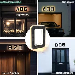 Luz De Números De Casa Com Iluminação Solar ANHENGXIN , Exterior Iluminado Sem Fiação LED Placa De Número
