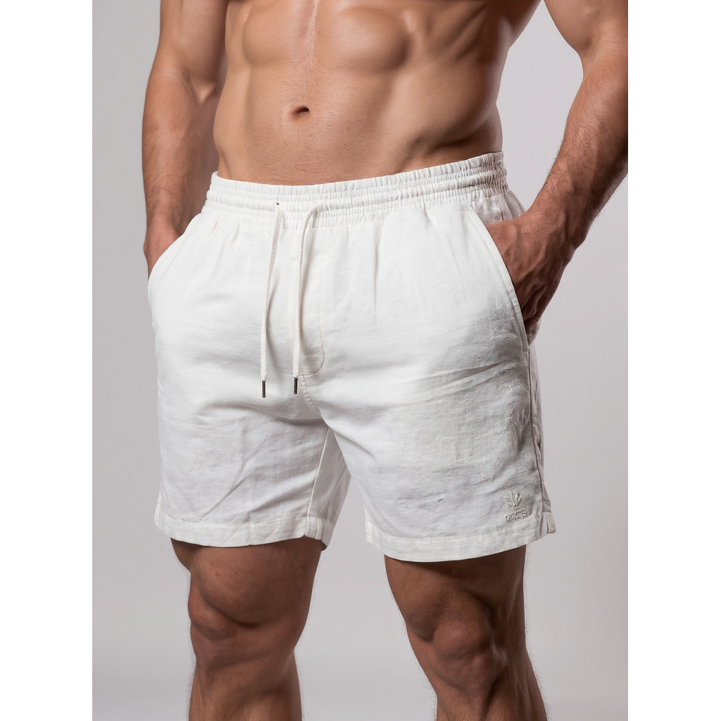 Kit 2 Bermudas Masculinas Linho Elastano Praiana Confortável Verão — Universo Delas