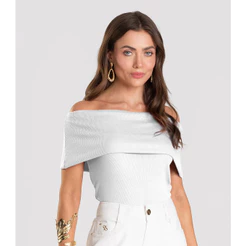 Blusa Feminina Ombro a Ombro Dianna Branco