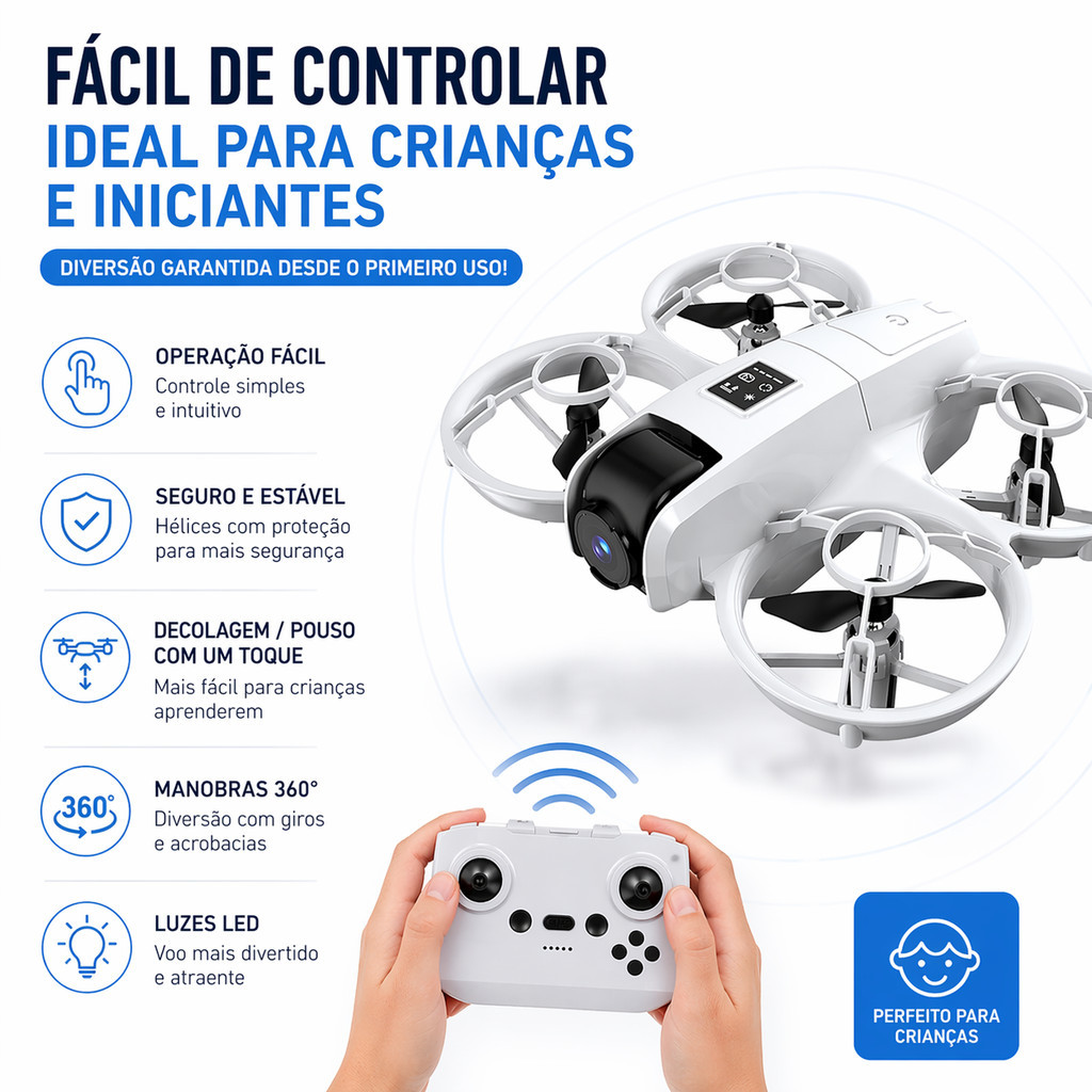 Drone S11 Mini Infantil FPV com Fotografia Aérea e Proteção — imagem 2 de 2