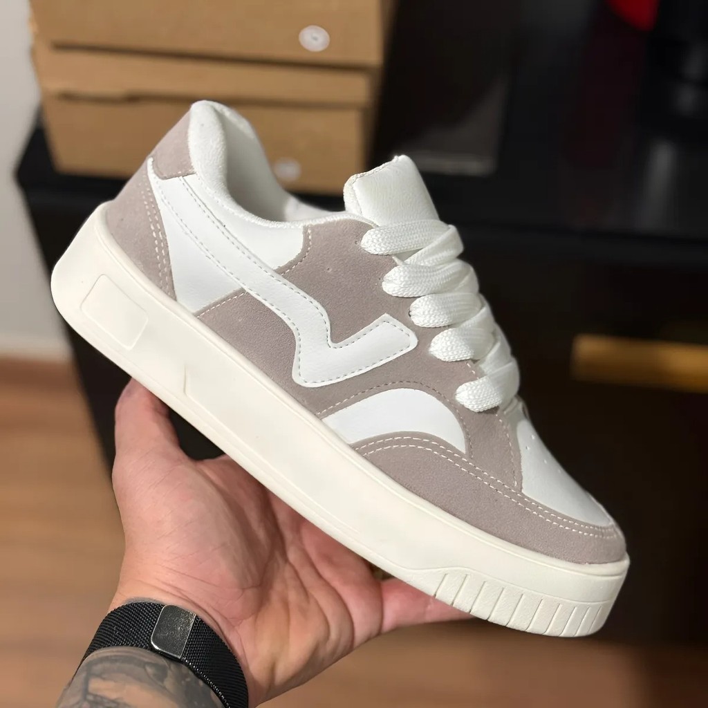 Tênis Casual Super Confortável Varias cores Plataforma Tratorado e Skatista | Moda Urbana