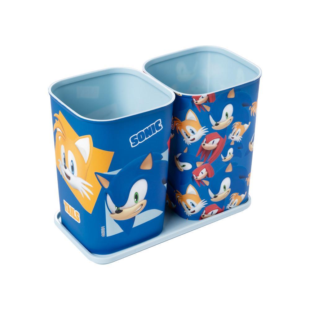 Porta Canetas Sonic Organizador de Mesa Banheiro Plasútil