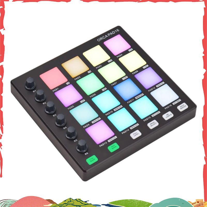 PAD16 Controlador Teclado DJ Música Estúdio De Áudio Bateria Eletrônica Almofada Para Instrumentos Musicais Bater Produç