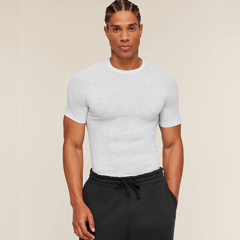 GYMSHARK Nova Camiseta Masculina de Manga Curta Justa para Musculação, Esporte, Lazer, Fitness, Corrida e Treino