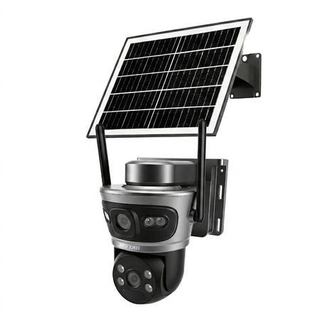 Câmera Solar Inteligente 4G Dupla Tela Vigilância Externa com Detecção de Movimento Joysee