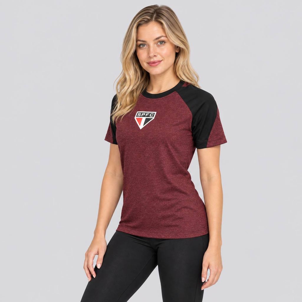 Camisa São Paulo Tremor Feminina Bordô — imagem 2 de 2