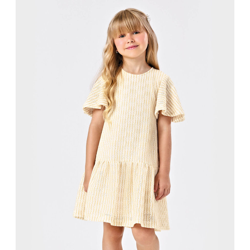 Vestido Infantil Tricot Trick Nick Bege