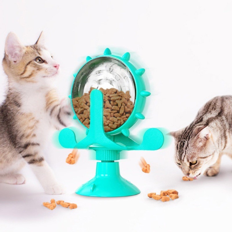 Alimentador de rolo para cães e gatos, brinquedos giratórios para animais de estimação, suprimentos para animais de esti