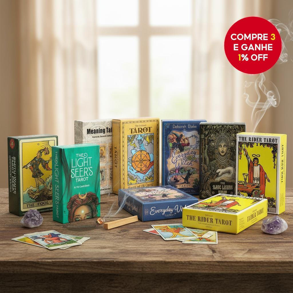 Cartas de Tarô Rider Waite em inglês, com significados ocultos, ideais para iniciantes e para o jogo CGE9.