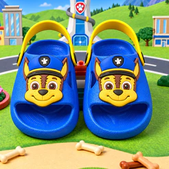 Chinelo Infantil Nuvem Menino Patrulha Animais Divertido Macio Confortável Dia Dia Antiderrapante Leve Cachorrinho