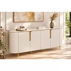 Buffet de Sala Jantar Cleo c/ 4 Portas Off White - DJ Móveis