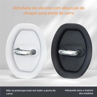 4 Peças Borracha Amortecedor - Protetor Anti Impacto Fechadura Porta do Carro