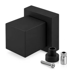 Acabamento de Registro Quadrado 1/2 e 3/4 com Adaptador Docol Preto