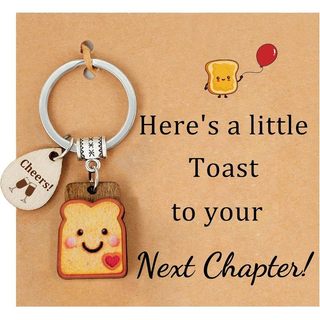 Chaveiro PEALICIOUS Toast Para Meninas Novos Começos Parabéns Presentes