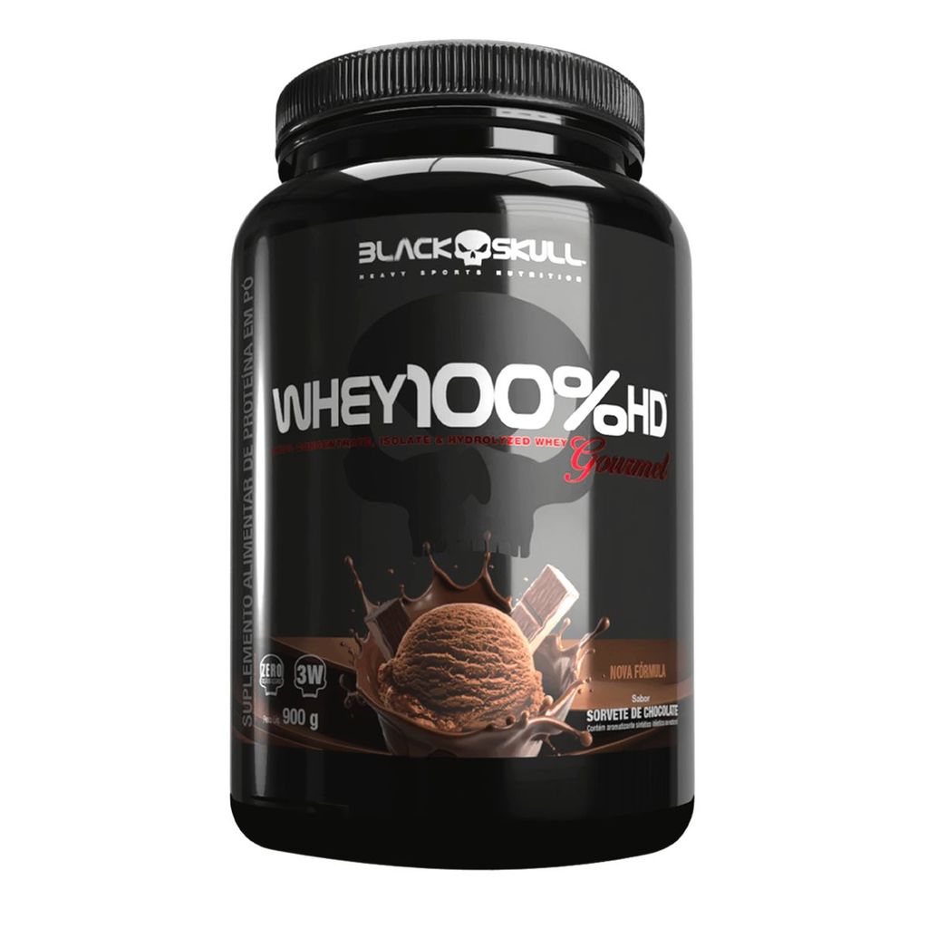 Whey 100% HD Gourmet Black Skull Pote 900g — imagem 2 de 2